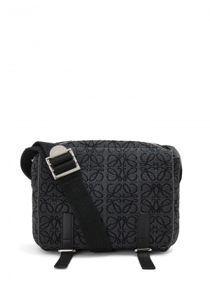 XS Military Messenger bag in Anagram jacquard and calfskin