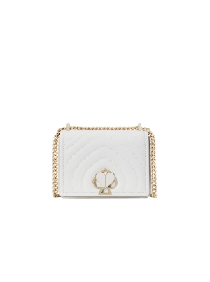 Amelia Twistlock Small Convertible Chain Shoulder Bag optic white