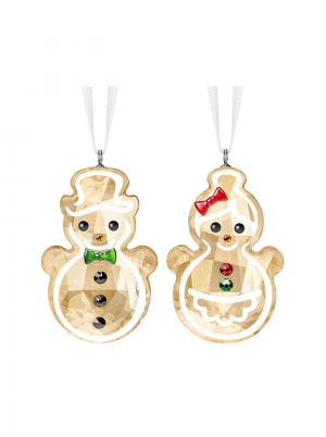 Gingerbread Snowman Couple Ornament