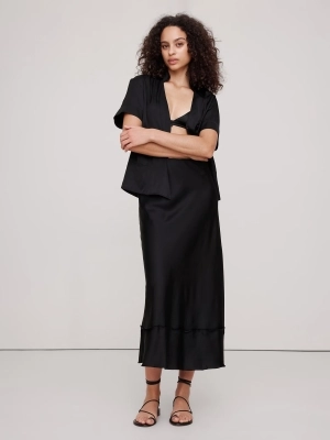 Satin Midi Skirt