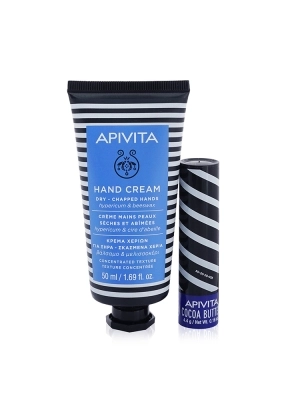 Bee Protective Hypericum Set: Hand Cream Hypericum & Beeswax 50ml + Lip Care Cocoa Butter SPF20 4.4g