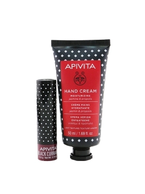 Bee Protective Jasmine Set: Hand Cream Jasmine & Propolis 50ml + Lip Care Black Currant