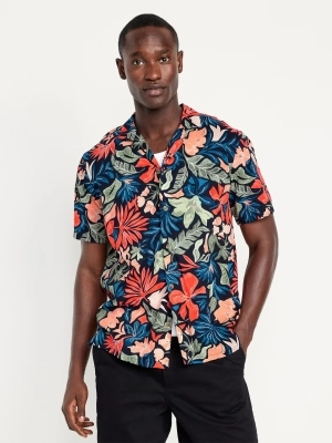 Short-Sleeve Printed Camp Shirt