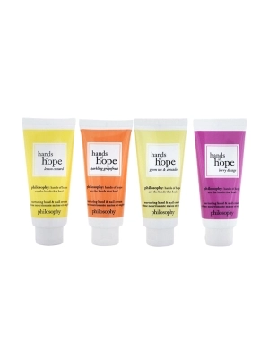 Hope For All Nurturing Hand & Nail Cream 4-Pieces Set: Lemon Custard 30ml + Sparkling Grapefruit 30ml + Green Tea & Avocado 30ml + Berry & Sage 30ml