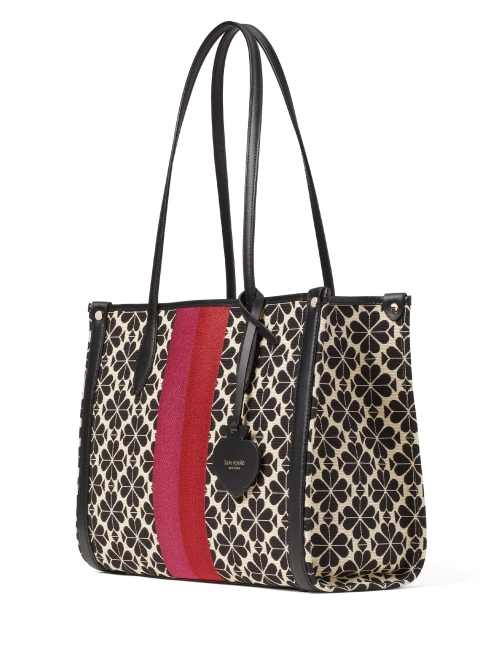 Kate spade market woven stripe medium tote deals