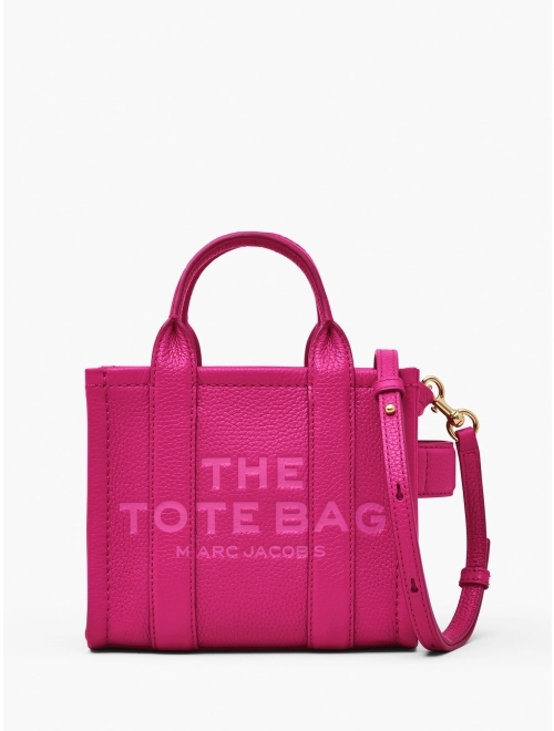 The Leather Mini Tote Bag in Lipstick Pink