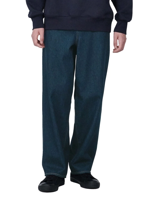 Mens Wide Fit Denim Pants Dark Navy