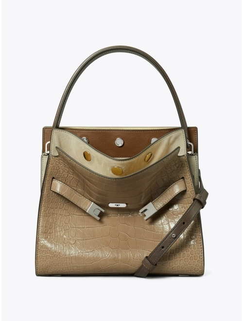 Tory burch lee radziwill embossed satchel new arrivals