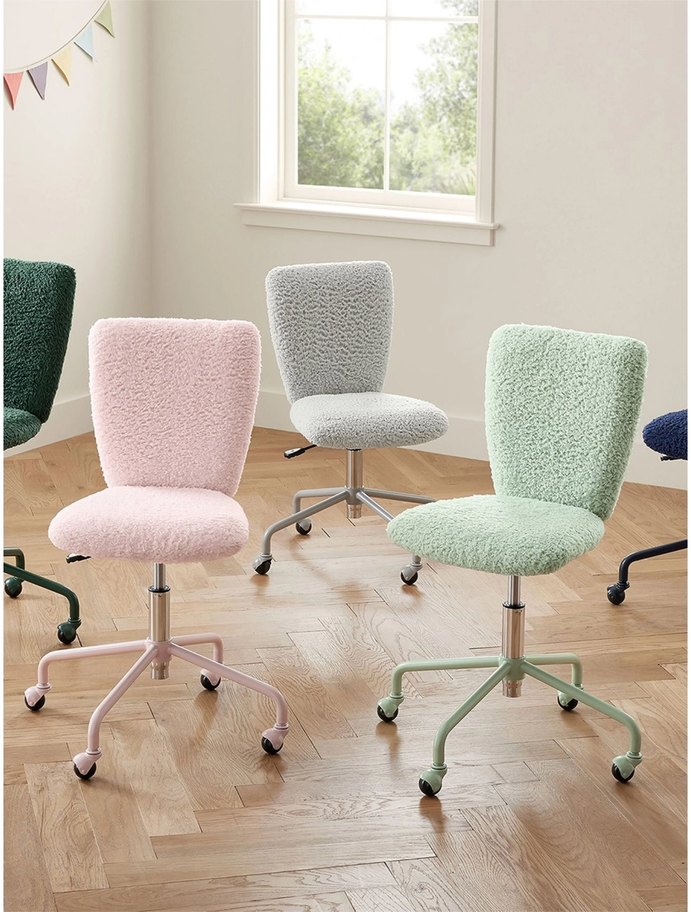 Sherpa Upholstered Desk Chair