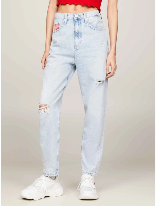 Mom Jeans Tommy Ripped Jeans Tommy Hilfiger High Rise Tapered Leg